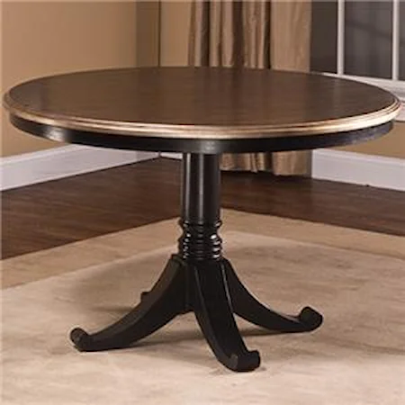 Pedestal Table with Two Tone Finish